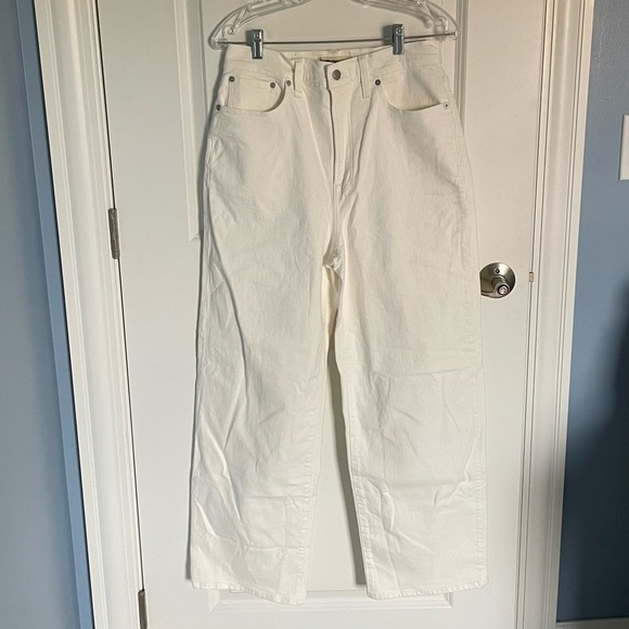 New! The Tall Perfect Vintage Wide-Leg Crop Jean in Tile White 18906 - Picture 4 of 16